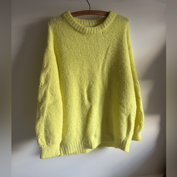Smash + Tess Sweaters - Smash + Tess Stella Knit Sweater, Neon Yellow Lime